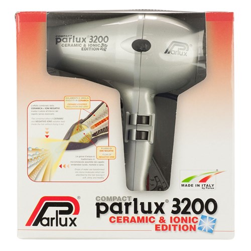 Parlux 3200 Ionic Ceramic Compact Hair Dryer Silver