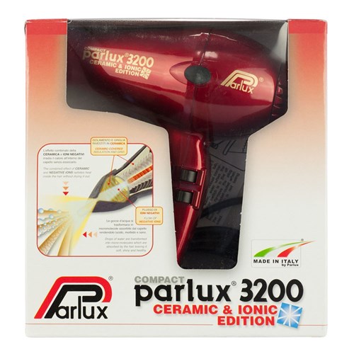 Parlux 3200 Ionic Ceramic Compact Hair Dryer Red