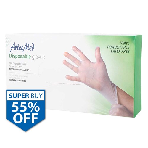 ArteMed Vinyl Disposable Gloves Medium 300pk