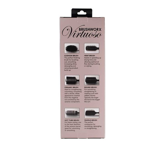 Brushworx Bulk Buy Virtuoso Paddle Brush Mixed Bristle 3pk