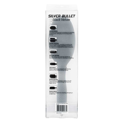 Silver Bullet Bulk Buy Black Velvet Cushion Brush 3pk