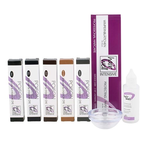 Hairwell Bulk Buy Eyelash Eyebrow Tint Blue Black 3pk