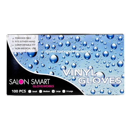 Salon Smart Bulk Buy Vinyl Gloves Black Large 300pk