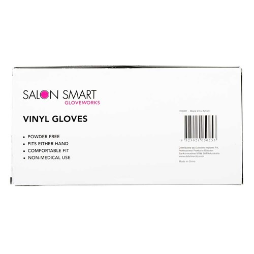 Salon Smart Bulk Buy Vinyl Gloves Black Small 300pk