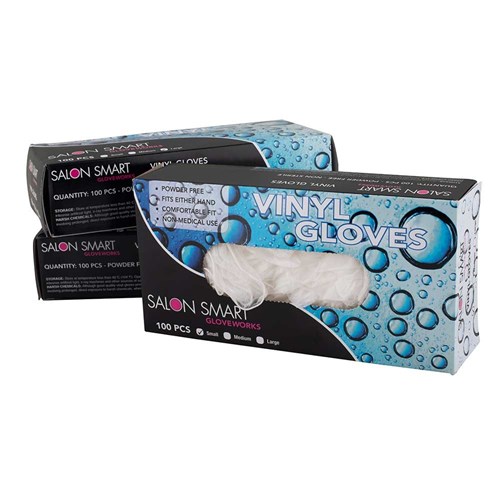 Salon Smart Bulk Buy Vinyl Gloves Clear Medium 300pk