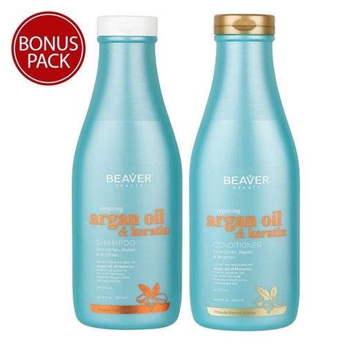 Beaver Argan Oil Keratin Repairing Duo 730ml