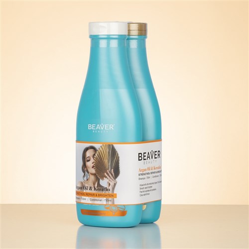 Beaver Argan Oil Keratin Repairing Duo 730ml