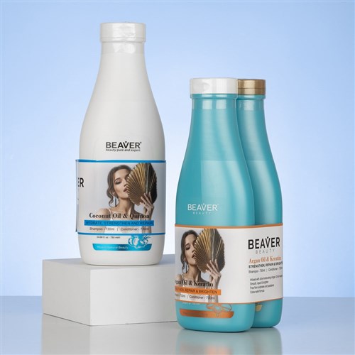 Beaver Argan Oil Keratin Repairing Duo 730ml