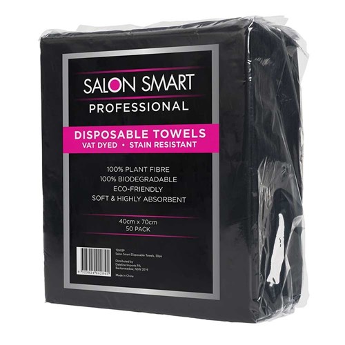 Salon Smart Bulk Buy Disposable Towels Black 100pk