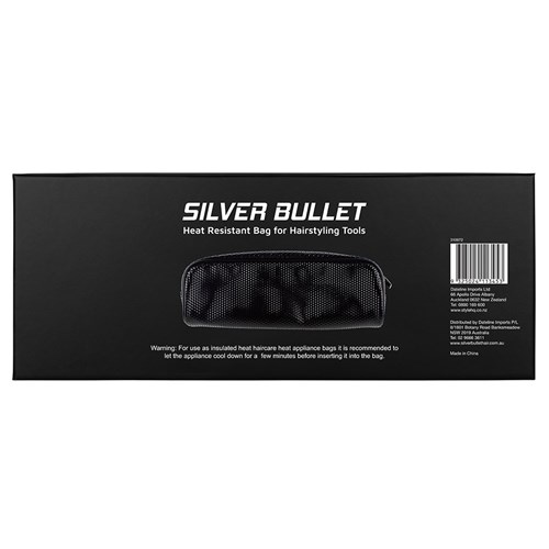 Silver Bullet Heat Resistant Bag for Hairstyling Tools Black