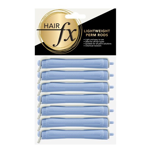 Hair FX Lightweight Perm Rods, 7pk - Blue