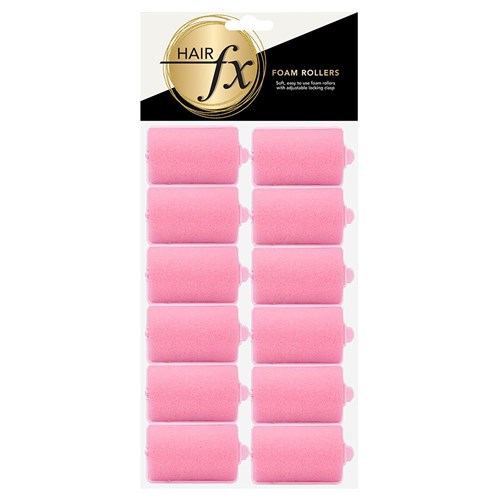 Hair FX Foam Rollers, Large  -12pk