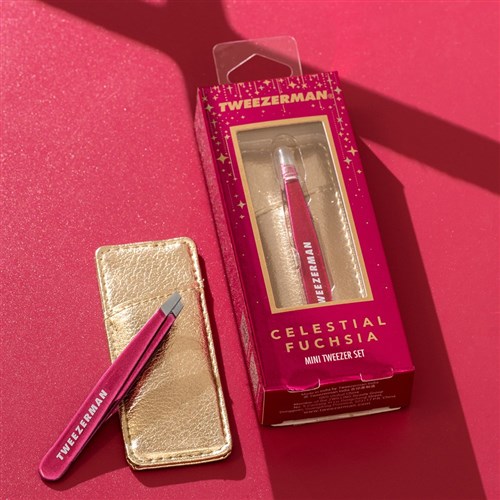 Tweezerman Mini Slant Tweezer Fuchsia