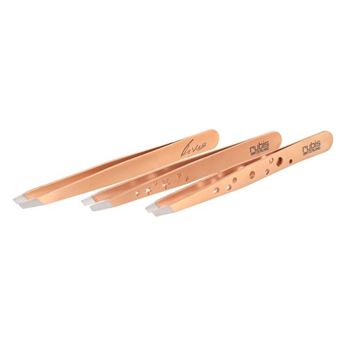 Rubis Slant Tweezer Rose Gold with Stars