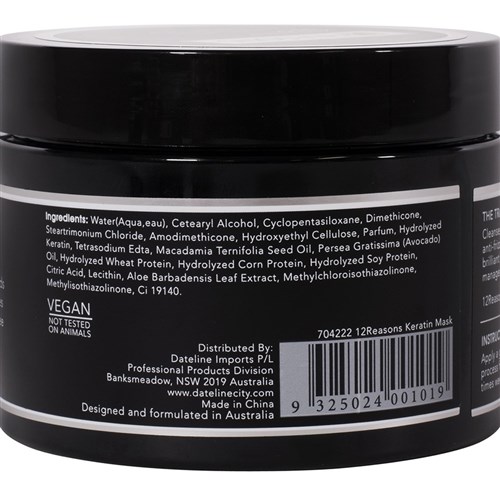 12Reasons Keratin Hair Treatment Mask Ingredients