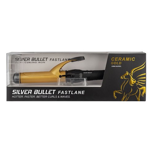 Silver Bullet Fastlane Gold Ceramic 32mm Curling Iron