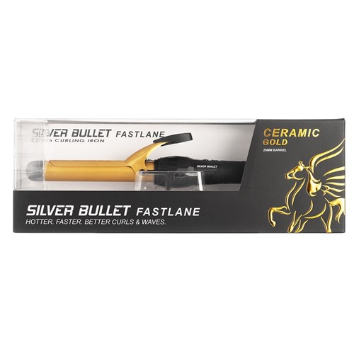 Silver Bullet Fastlane Gold Ceramic 25mm Curling Iron