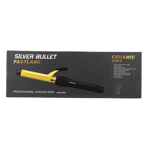 Silver Bullet Fastlane Gold Ceramic 25mm Curling Iron