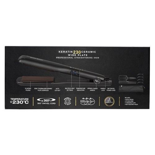 Silver Bullet Keratin 230 Ceramic Tourmaline Wide Plate Hair Straightener 