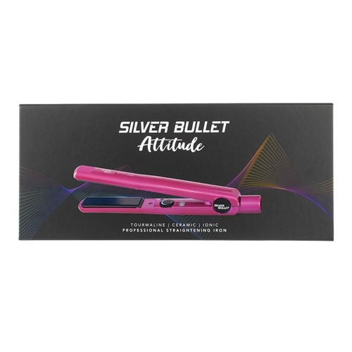 Silver Bullet Attitude Hair Straightener - Pink boxed