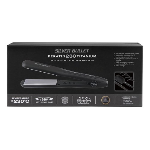 Silver Bullet Keratin 230 Titanium Wide Plate Hair Straightener