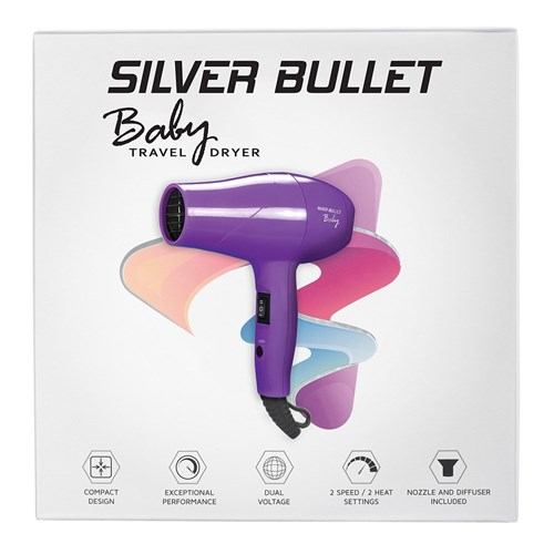 Silver Bullet Baby Travel Hair Dryer Purple