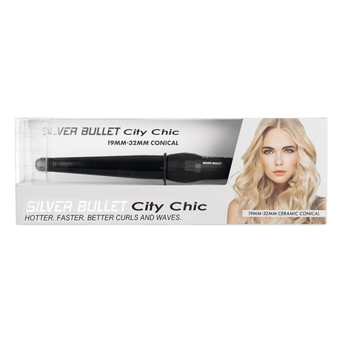 Silver Bullet City Chic Large Ceramic Conical Curling Iron Box