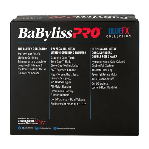 BaBylissPRO BlueFX Outliner Trimmer and Shaver Duo 