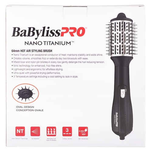 BaBylissPRO Nano Titanium Hot Air Styling Brush 64mm