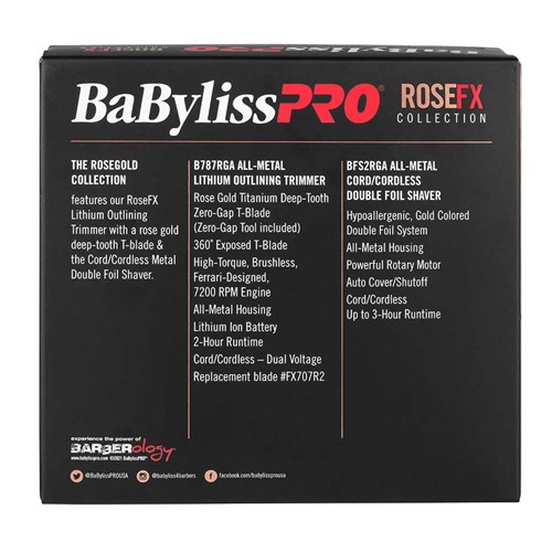 BaBylissPRO RoseFX Outliner Trimmer Shaver Duo