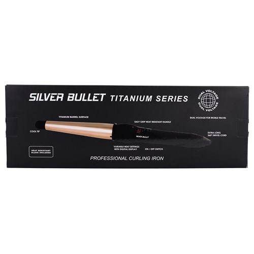 Silver Bullet Fastlane Titanium Rose Gold Large Conical Curling Iron