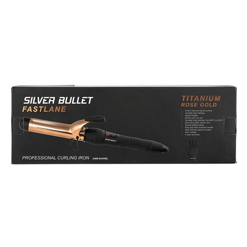 Silver Bullet Fastlane Titanium Rose Gold 32mm Curling Iron