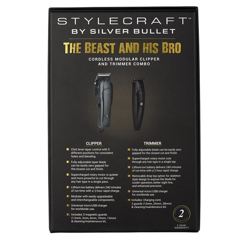 StyleCraft by Silver Bullet Beast and His Bro Hair Clipper Trimmer