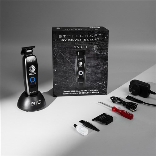 StyleCraft by Silver Bullet Saber Digital Brushless Hair Trimmer Black