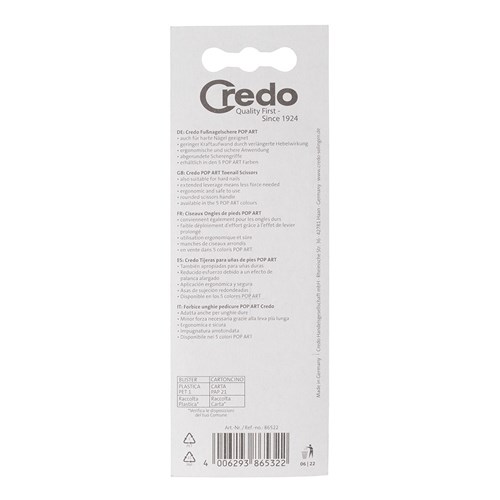 Credo Pop Art Toenail Scissors Blue