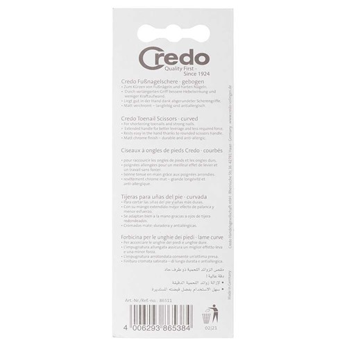 Credo Toenail Scissors Silver