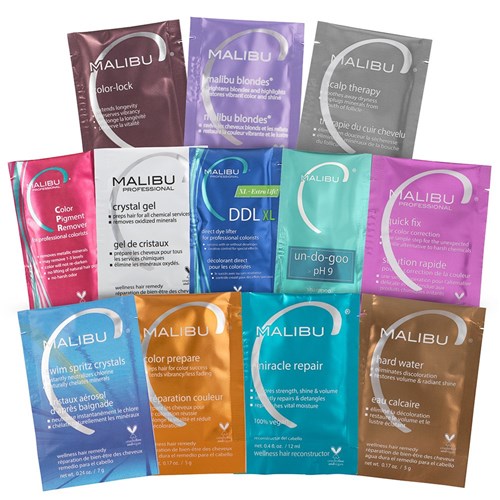 Malibu C Crystal Gel Hair Treatment 12pc